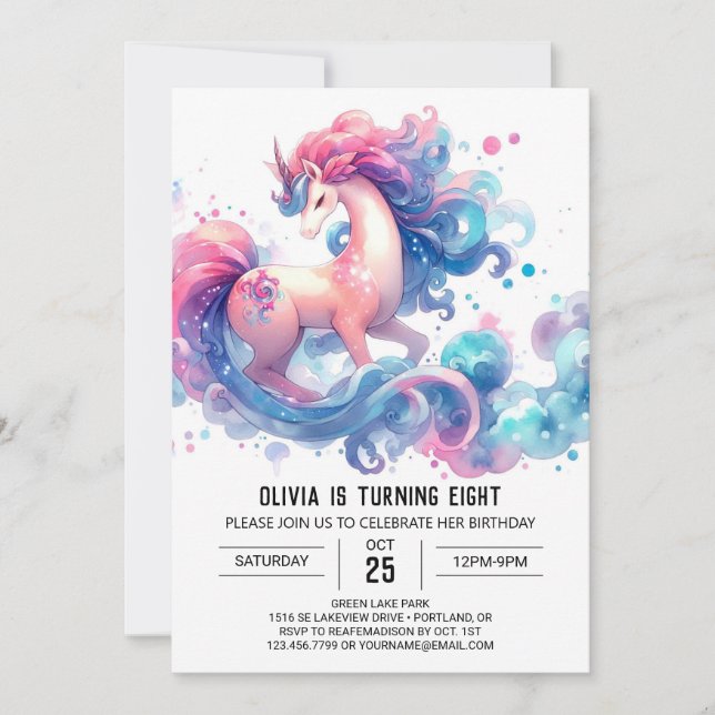 Barnyard Kids Horse Birthday Invitation (Front)