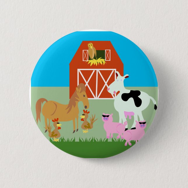 Barnyard Party Button (Front)