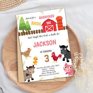 Barnyard Party Theme Invitation