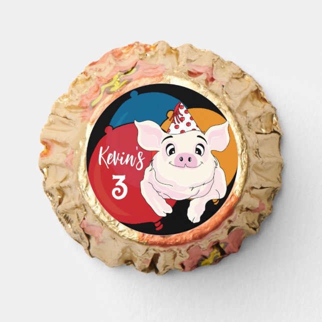 Barnyard Pig Birthday Party Reese's Peanut Butter Cups (Front)