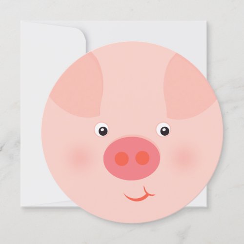 Barnyard Piggy Invitation