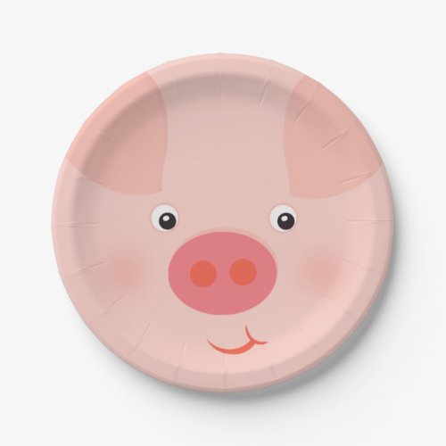 Barnyard Piggy Paper Plates