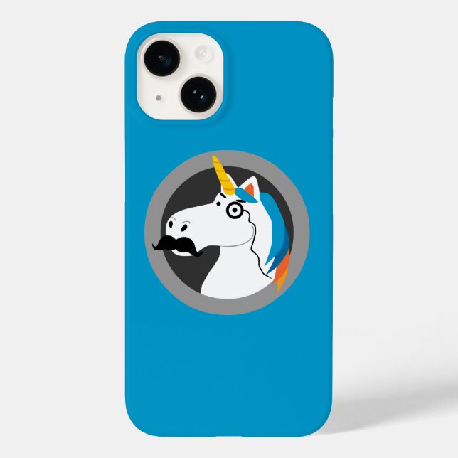 Baron Cornelius Unicorn with Mustache iPhone Case (Back)