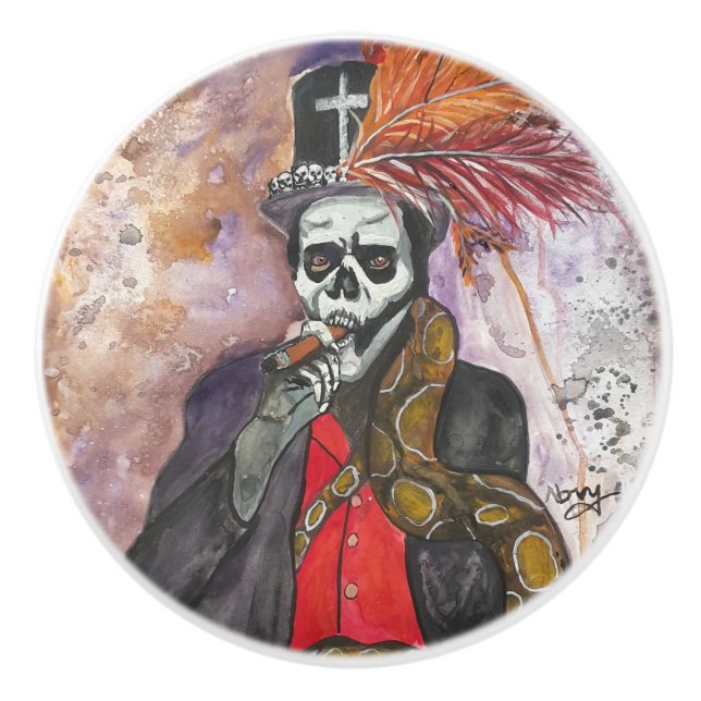 Baron Samedi Ceramic Knob (Front)