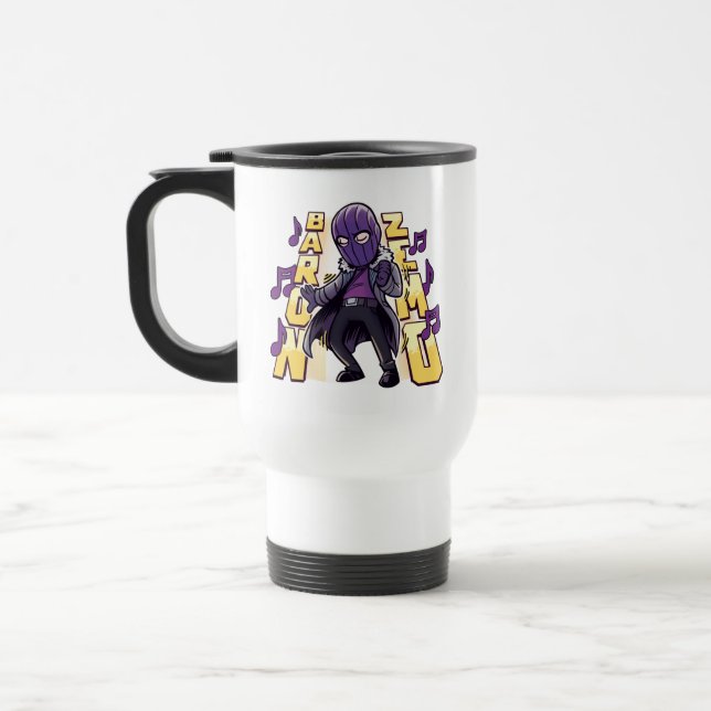 Baron Zemo Dance Groove Travel Mug (Left)
