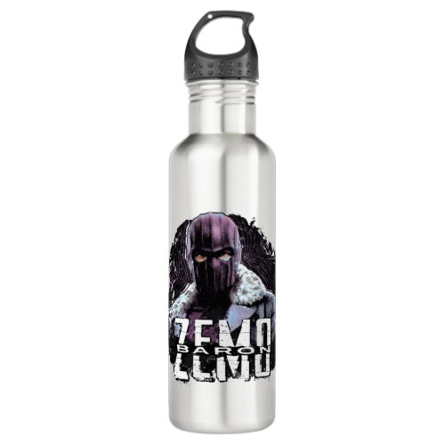 Baron Zemo Worn Graphic Stainless Steel Water Bottle