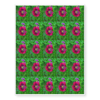 Baroness poppy sheet of 25 temporary tattoos