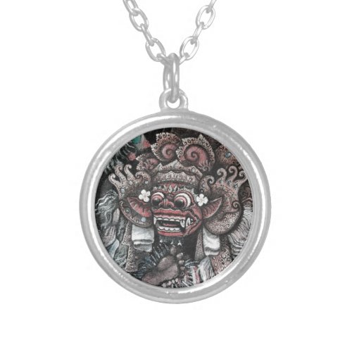 Barong and Rangda Bali Silver Plated Necklace