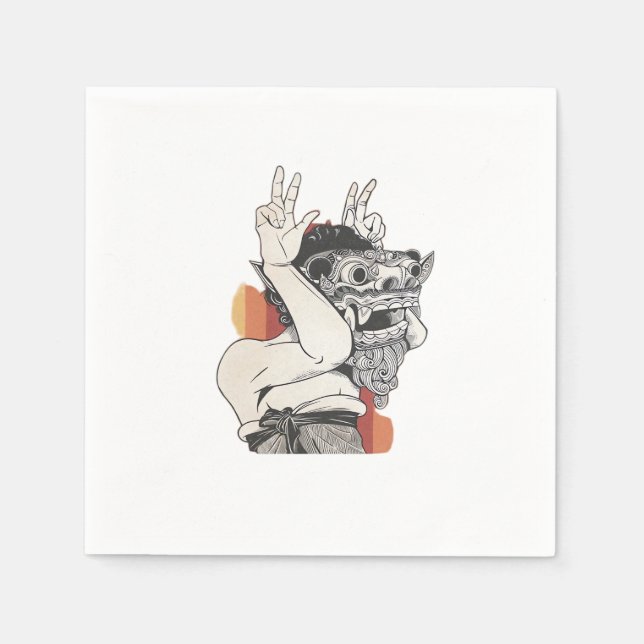 Barong Peekaboo Napkins (Front)
