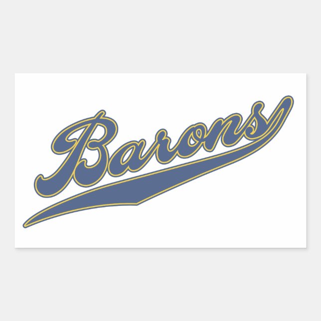 Barons Script Rectangular Sticker (Front)