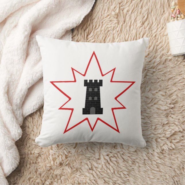 Barony of Northkeep Populace Badge Throw Pillow (Blanket)