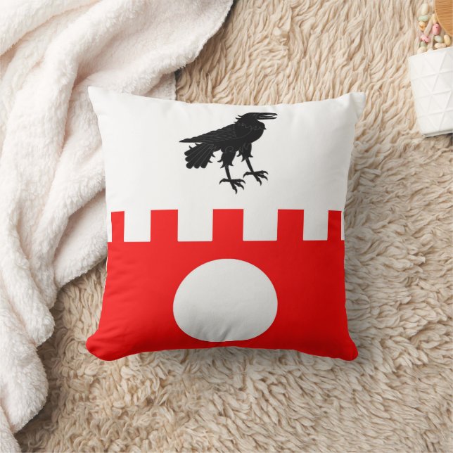 Barony of Raven's Fort Populace Badge Throw Pillow (Blanket)