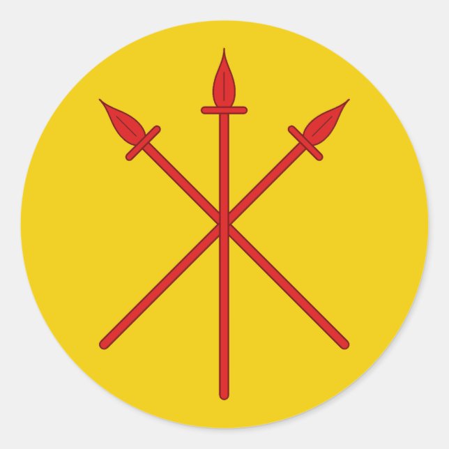 Barony of Red Spears Populace Badge Classic Round Sticker (Front)