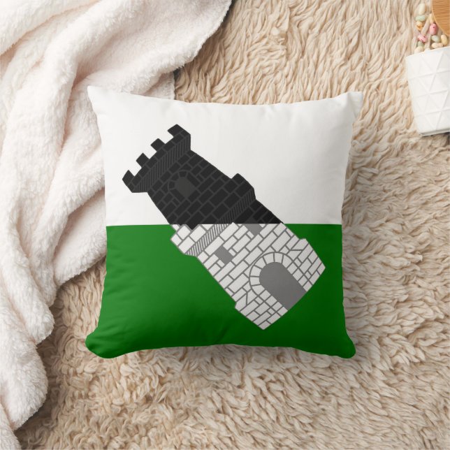 Barony of Settmour Swamp Populace Badge Throw Pillow (Blanket)