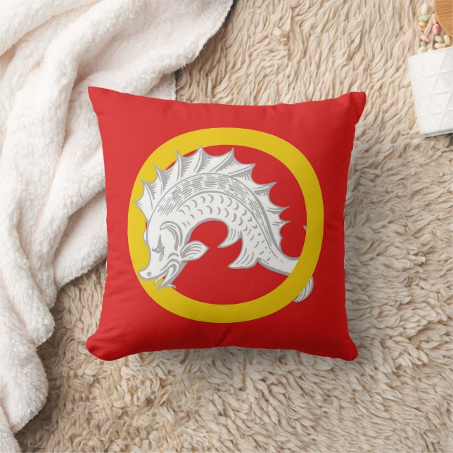 Barony of the Far West Populace Badge Throw Pillow (Blanket)