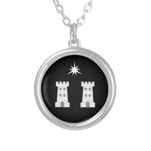 Barony of the Stargate Populace Badge Silver Plated Necklace
