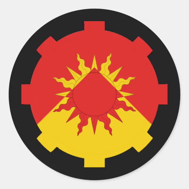 Barony of Vulcanfeldt Populace Badge Classic Round Sticker Zazzle