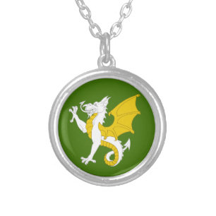 Barony of Wyvernwoode Populace Badge Silver Plated Necklace