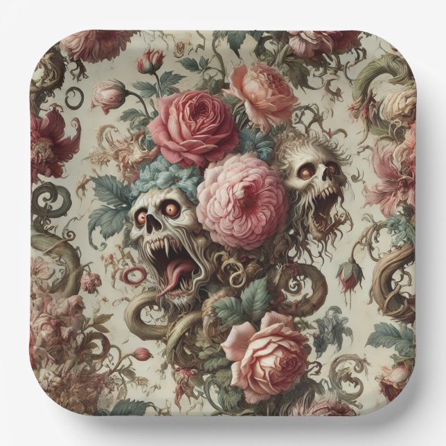 Baroque Aberration – Gothic Victorian Paper Plates (Front)