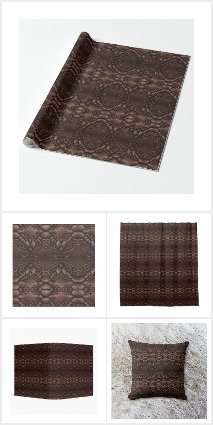 Baroque and Ornamental Faux Leather Pattern