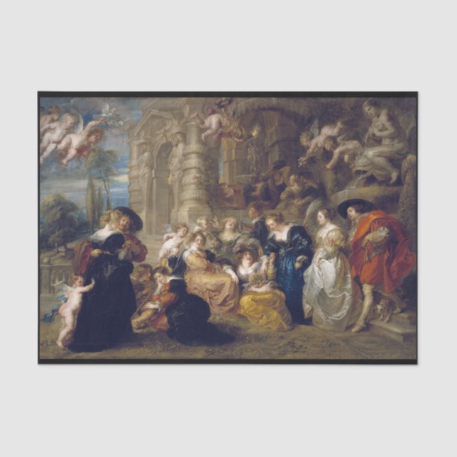 baroque art decoupage tissue paper (Front)