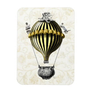 Baroque Balloon Black Yellow Magnet
