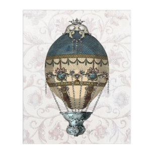 Baroque Balloon Blue & Cream Acrylic Print