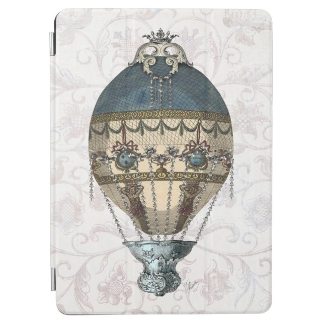 Baroque Balloon Blue & Cream iPad Air Cover (Front)