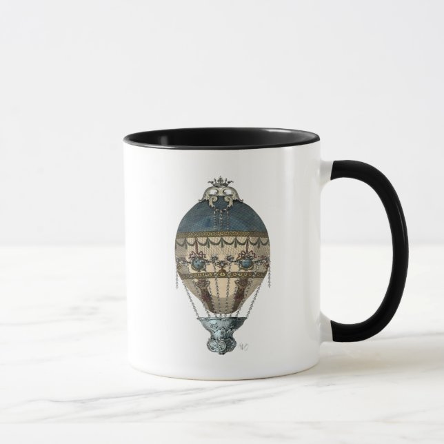 Baroque Balloon Blue & Cream Mug (Right)