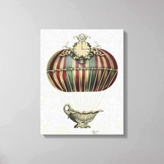 Baroque Balloon with Clock Canvas Print (Front)