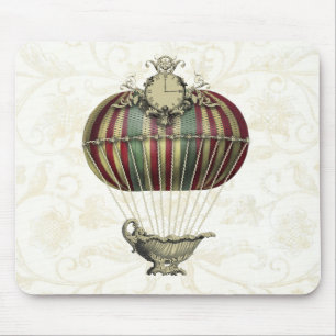 Baroque Balloon with Clock Mouse Pad