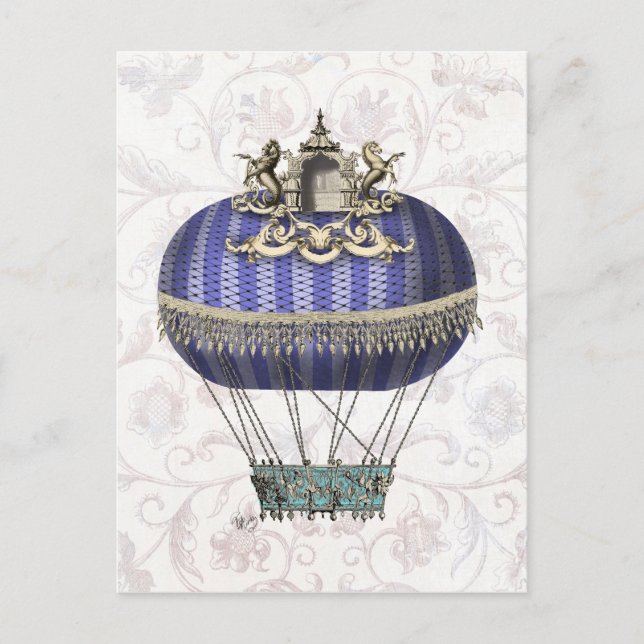 Baroque Balloon With Temple Postcard (Front)