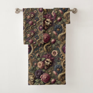 Baroque Battles & Blooms – Gothic Victorian Bath Towel Set