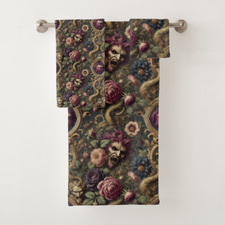 Baroque Battles & Blooms – Gothic Victorian Bath Towel Set