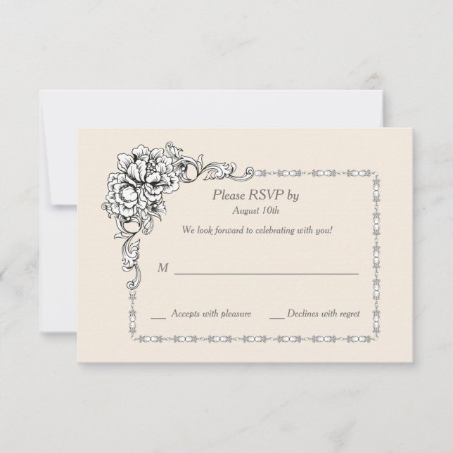 Baroque Beauty Response Cards (Front)