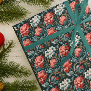 Baroque Bloom Art Nouveau Vintage Wallpaper Wrapping Paper Sheets