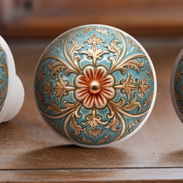 Baroque Bloom Ceramic Knob Pull (Creator Uploaded)