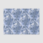 Baroque blue color pattern tissue paper