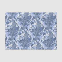 Baroque blue color pattern