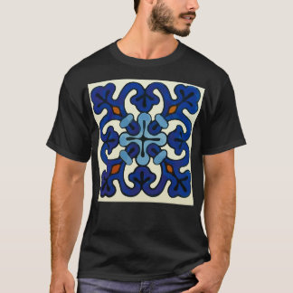 Baroque blue ornamental abstract talavera tile mod T-Shirt
