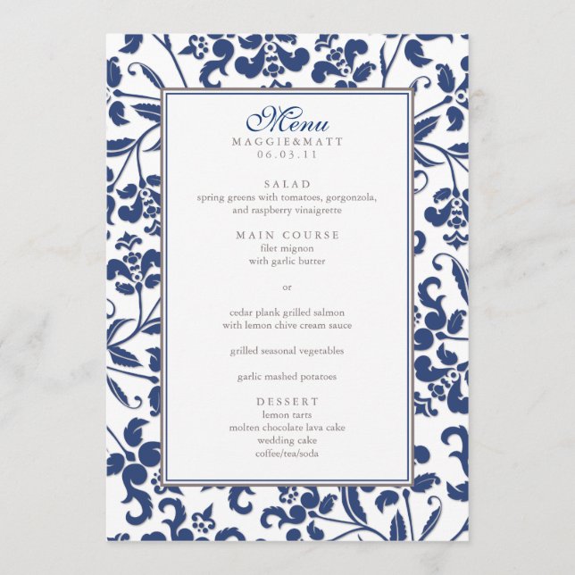 Baroque Branch Wedding Menu (Front)