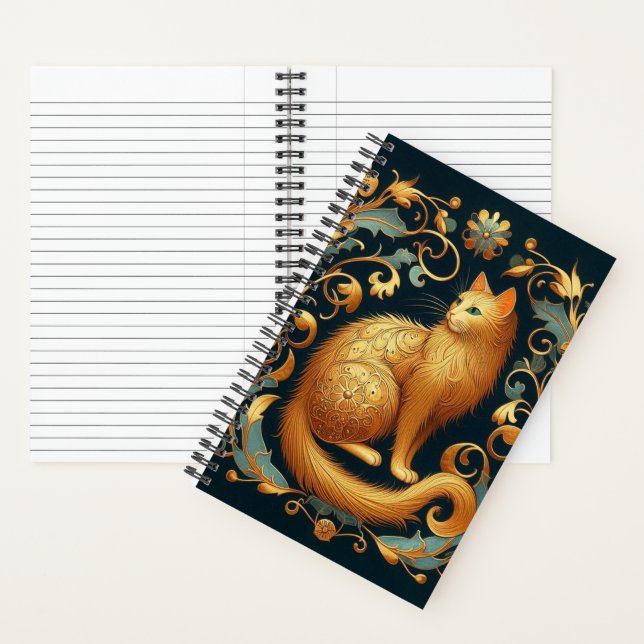 Baroque Cat Reverie Notebook (Inside)
