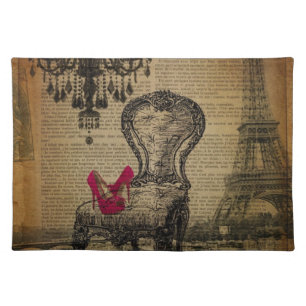 baroque chandelier rococo paris eiffel tower placemat