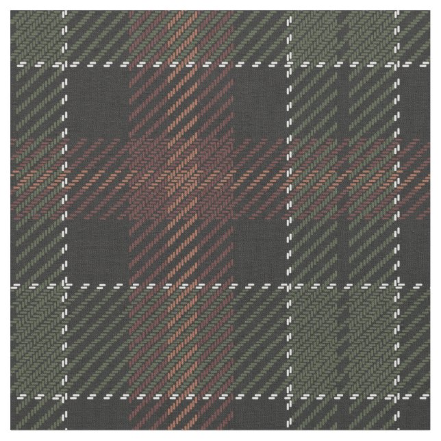 Baroque Colored Tartan Fabric (Close Up)