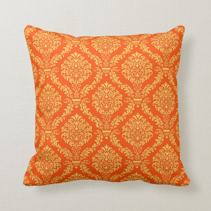 Baroque Damask #3 @ Sonoletre Throw Pillow