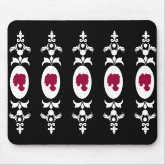 Baroque Damask Cameo Mouse Pad