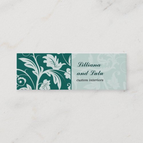 Baroque Damask Skinny Business Card