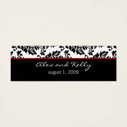 Customizable Baroque Damask Wedding Website Business Card