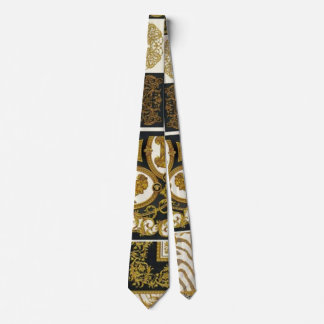 Baroque design lumbar pillow neck tie