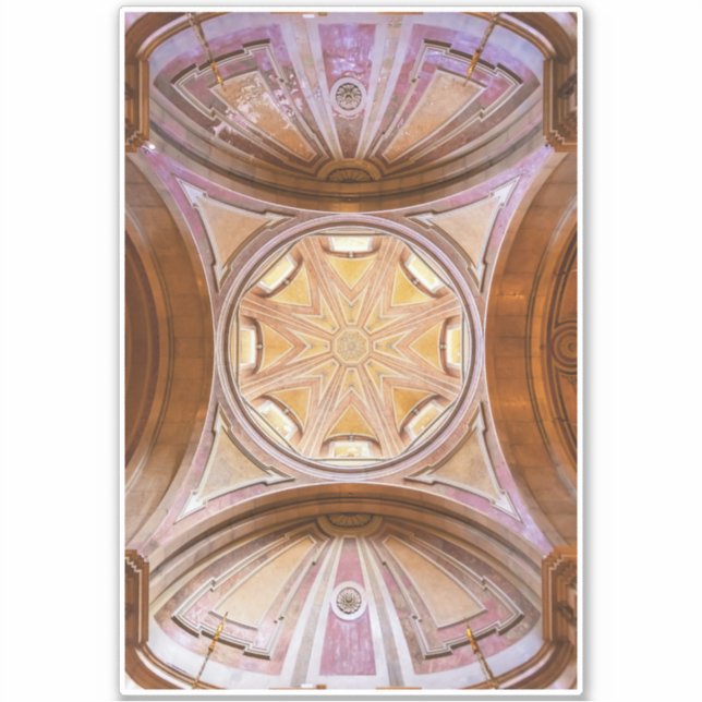 Baroque dome of the Santo Antonio de Lisboa Church Sticker (Front)